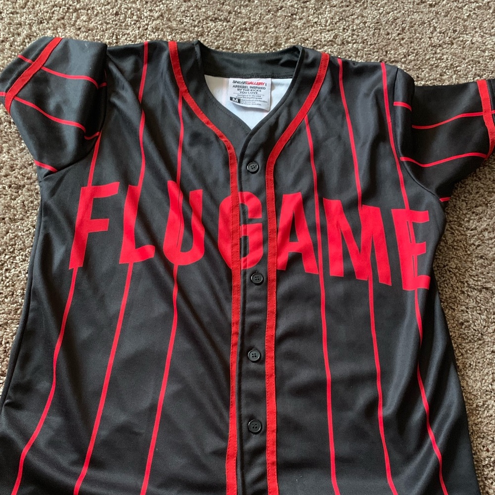 Flu game Jordan 12s  baseball jersey
